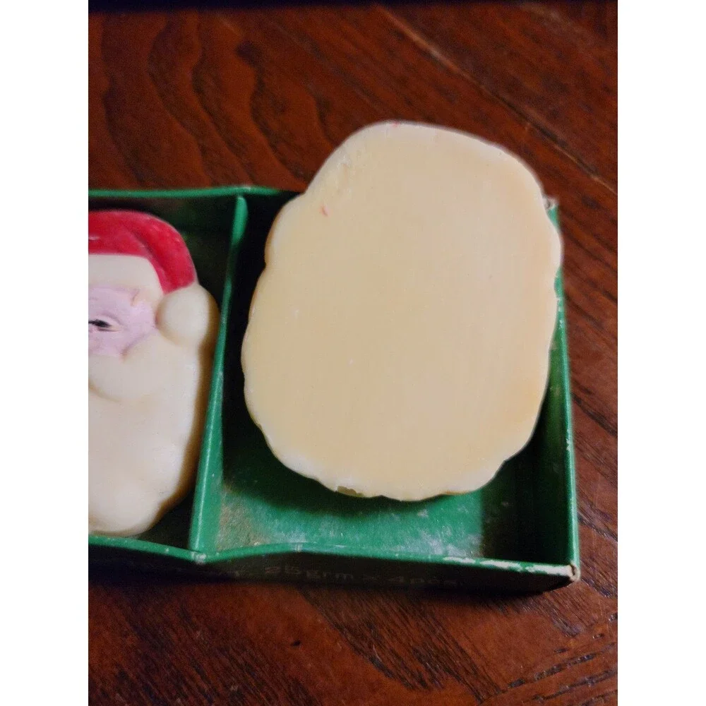 Vintage Santa Soap, 4 pack. Original Tray